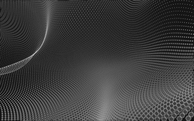 Çokgen alanı düşük Poli koyu arka plan, 3d render