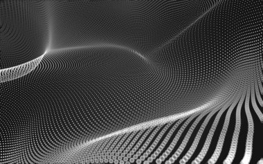 Çokgen alanı düşük Poli koyu arka plan, 3d render