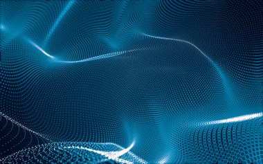 Çokgen alanı düşük Poli koyu arka plan, 3d render