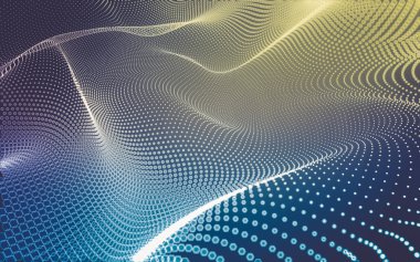 Çokgen alanı düşük Poli koyu arka plan, 3d render