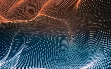 Çokgen alanı düşük Poli koyu arka plan, 3d render