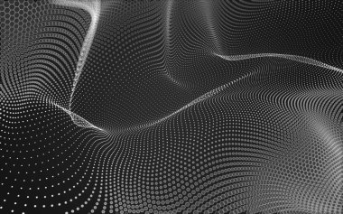 Çokgen alanı düşük Poli koyu arka plan, 3d render