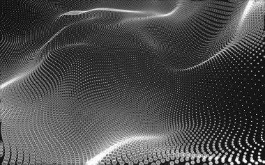 Çokgen alanı düşük Poli koyu arka plan, 3d render