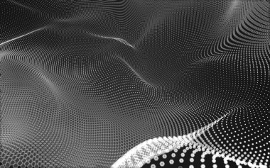 Çokgen alanı düşük Poli koyu arka plan, 3d render