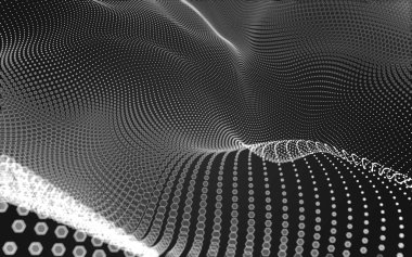 Çokgen alanı düşük Poli koyu arka plan, 3d render