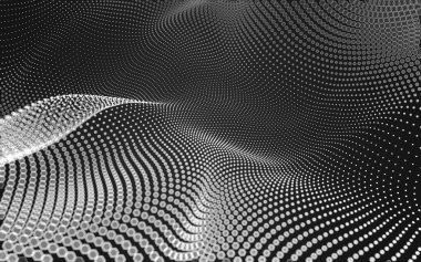 Çokgen alanı düşük Poli koyu arka plan, 3d render