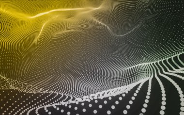 Çokgen alanı düşük Poli koyu arka plan, 3d render