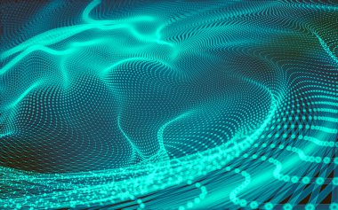 Çokgen alanı düşük Poli koyu arka plan, 3d render