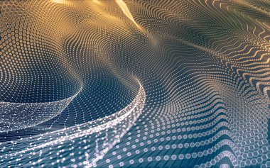 Çokgen alanı düşük Poli koyu arka plan, 3d render