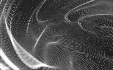 Çokgen alanı düşük Poli koyu arka plan, 3d render