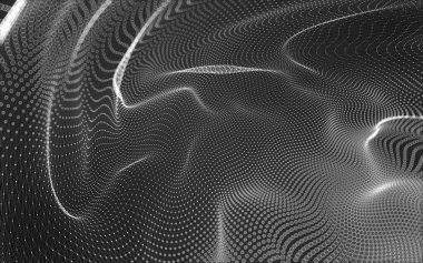 Çokgen alanı düşük Poli koyu arka plan, 3d render