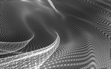 Çokgen alanı düşük Poli koyu arka plan, 3d render