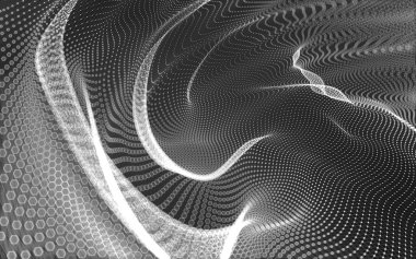 Çokgen alanı düşük Poli koyu arka plan, 3d render