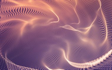 Çokgen alanı düşük Poli koyu arka plan, 3d render