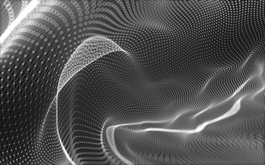 Çokgen alanı düşük Poli koyu arka plan, 3d render