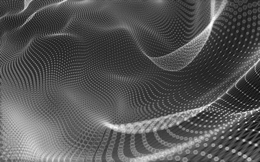 Çokgen alanı düşük Poli koyu arka plan, 3d render