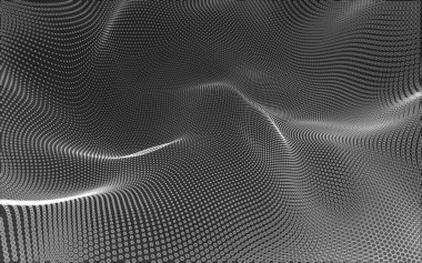 Çokgen alanı düşük Poli koyu arka plan, 3d render