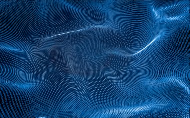 Çokgen alanı düşük Poli koyu arka plan, 3d render