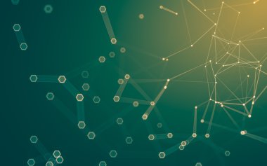 Çokgen alanı düşük Poli koyu arka plan, 3d render