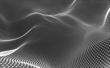 Çokgen alanı düşük Poli koyu arka plan, 3d render