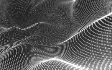 Çokgen alanı düşük Poli koyu arka plan, 3d render