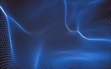 Çokgen alanı düşük Poli koyu arka plan, 3d render