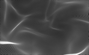 Çokgen alanı düşük Poli koyu arka plan, 3d render