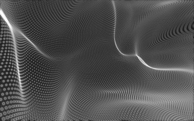 Çokgen alanı düşük Poli koyu arka plan, 3d render