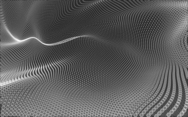 Çokgen alanı düşük Poli koyu arka plan, 3d render