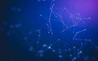 Çokgen alanı düşük Poli koyu arka plan, 3d render