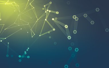 Çokgen alanı düşük Poli koyu arka plan, 3d render