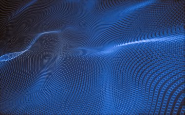 Çokgen alanı düşük Poli koyu arka plan, 3d render