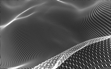 Çokgen alanı düşük Poli koyu arka plan, 3d render