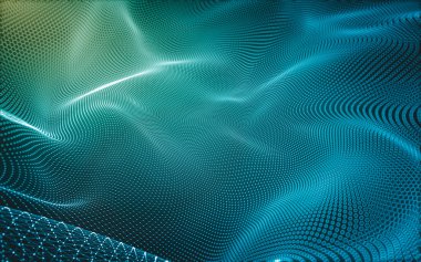 Çokgen alanı düşük Poli koyu arka plan, 3d render