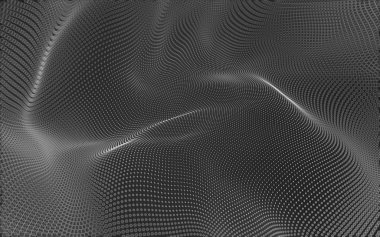 Çokgen alanı düşük Poli koyu arka plan, 3d render