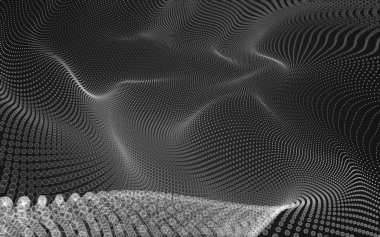 Çokgen alanı düşük Poli koyu arka plan, 3d render