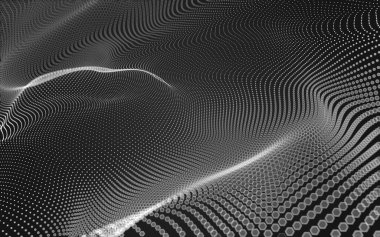 Çokgen alanı düşük Poli koyu arka plan, 3d render