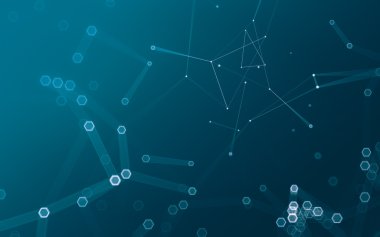 Çokgen alanı düşük Poli koyu arka plan, 3d render