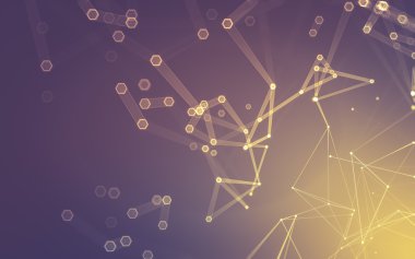 Çokgen alanı düşük Poli koyu arka plan, 3d render