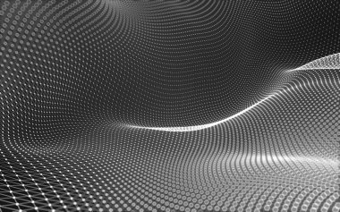 Çokgen alanı düşük Poli koyu arka plan, 3d render