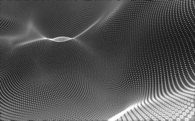 Çokgen alanı düşük Poli koyu arka plan, 3d render