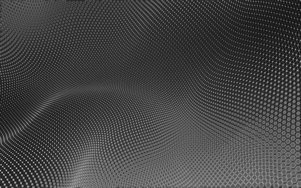 추상 다각형 공간 낮은 폴 리 어두운 배경, 3d 렌더링 — 스톡 사진