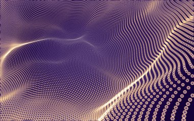 Çokgen alanı düşük Poli koyu arka plan, 3d render