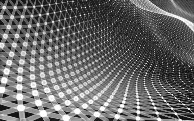 Çokgen alanı düşük Poli koyu arka plan, 3d render