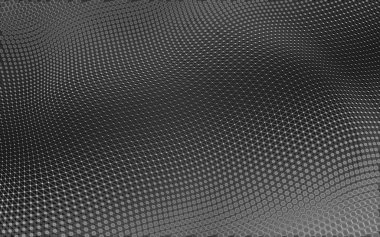 Çokgen alanı düşük Poli koyu arka plan, 3d render