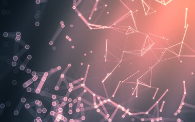 Çokgen alanı düşük Poli koyu arka plan, 3d render