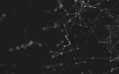 Çokgen alanı düşük Poli koyu arka plan, 3d render