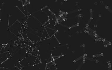 Çokgen alanı düşük Poli koyu arka plan, 3d render