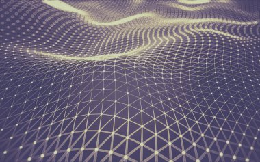 Çokgen alanı düşük Poli koyu arka plan, 3d render