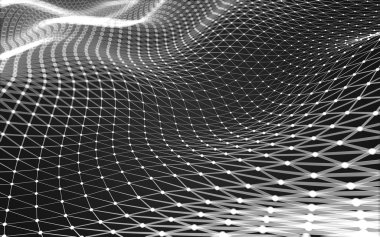 Çokgen alanı düşük Poli koyu arka plan, 3d render